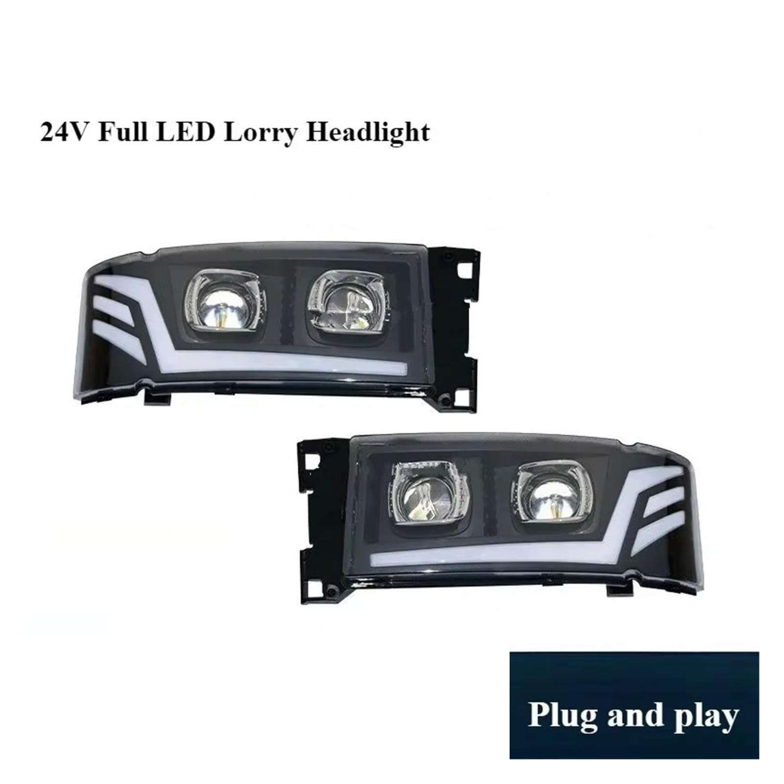 Fari Fanali Anteriori 1 Pezzo 24 V LED Completo Per Camion Faro 1446588 1474658 Per SCANIA G440 G400 G450 P410 R420 Pesante Modificato(Sono partiti)