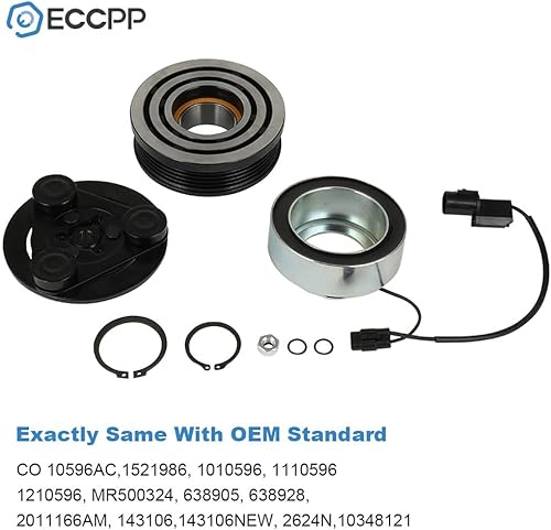 Vista 33 de ECCPP Embrague del compresor del A/C 2004 2005 2006 2007 para Mercury Monterey para Ford Freestar 3.9L 4.2L 1999-2003 Ajuste para Ford Windstar 3.8L