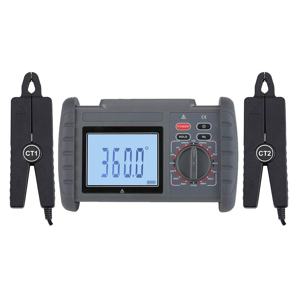 Joliane One Color Fr2010+ Double Clamp Digital Phase Voltmeter For Voltage, Current, Frequency, And Phase Measurement