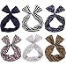 Twist Bow Wired Headbands Scarf Wrap Hair Accessory Hairband by Sea Team(6 Packs)