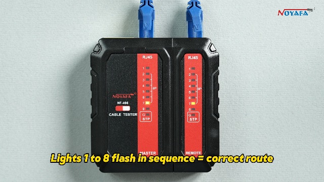 Image of NOYAFA Network Cable Tester - with POE Wire Checker, Automatic Network Tester for RJ45 RJ11 RJ12 CAT5 CAT6 CAT7 UTP Cables, for Home Office Network Maintenance, NF466