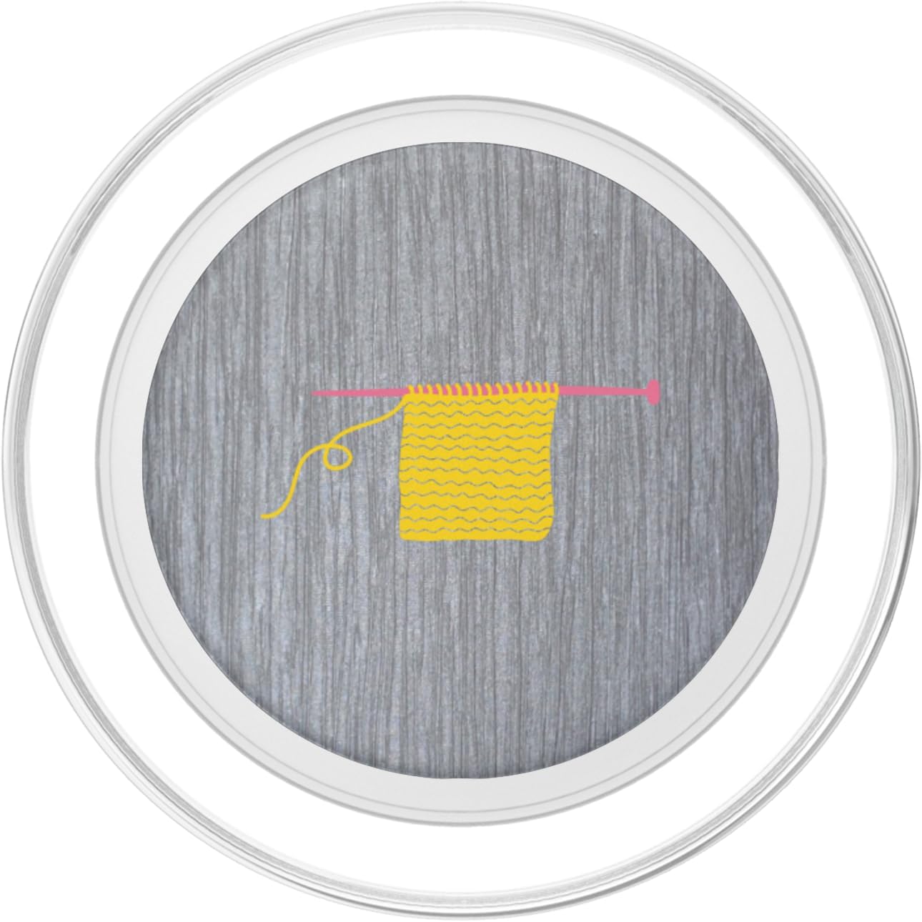 Knitting Needle Yellow Scarf Gray PopSockets MagSafe PopGrip for iPhone