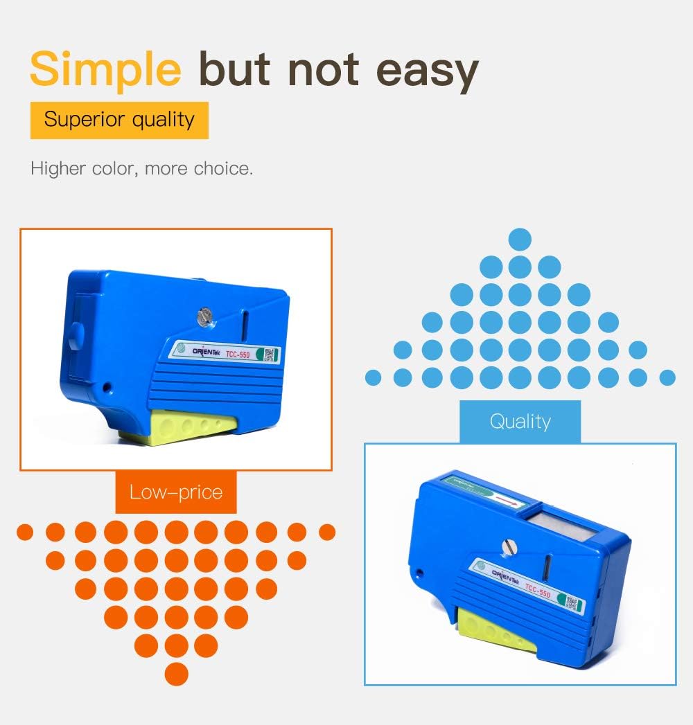Fiber Connector Cleaner ORIENTEK TCC-550 Fiber Optic Connector Cleaner Cassette Clean Tool SC/FC/ST/LC/MU/PC/APC