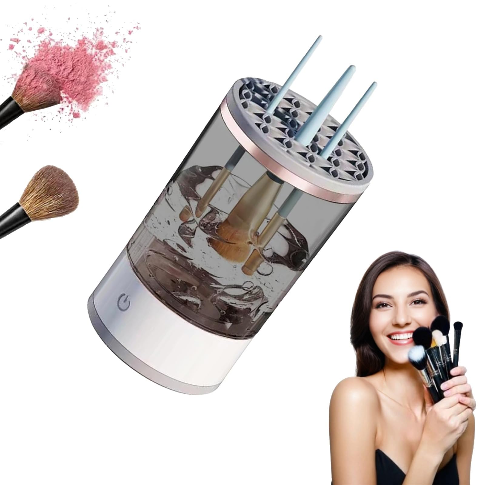 Electric Makeup Brush Cleaner - Portable Automatic Cleaning Tool for All Beauty Brushes - Fast & Effective Cosmetic Brush Cleaner (1pcs)