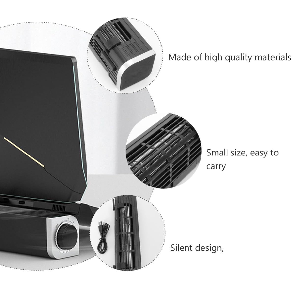 Base Refrigeradora para Portátil USB DC 5v con Ventilador Ajustable
