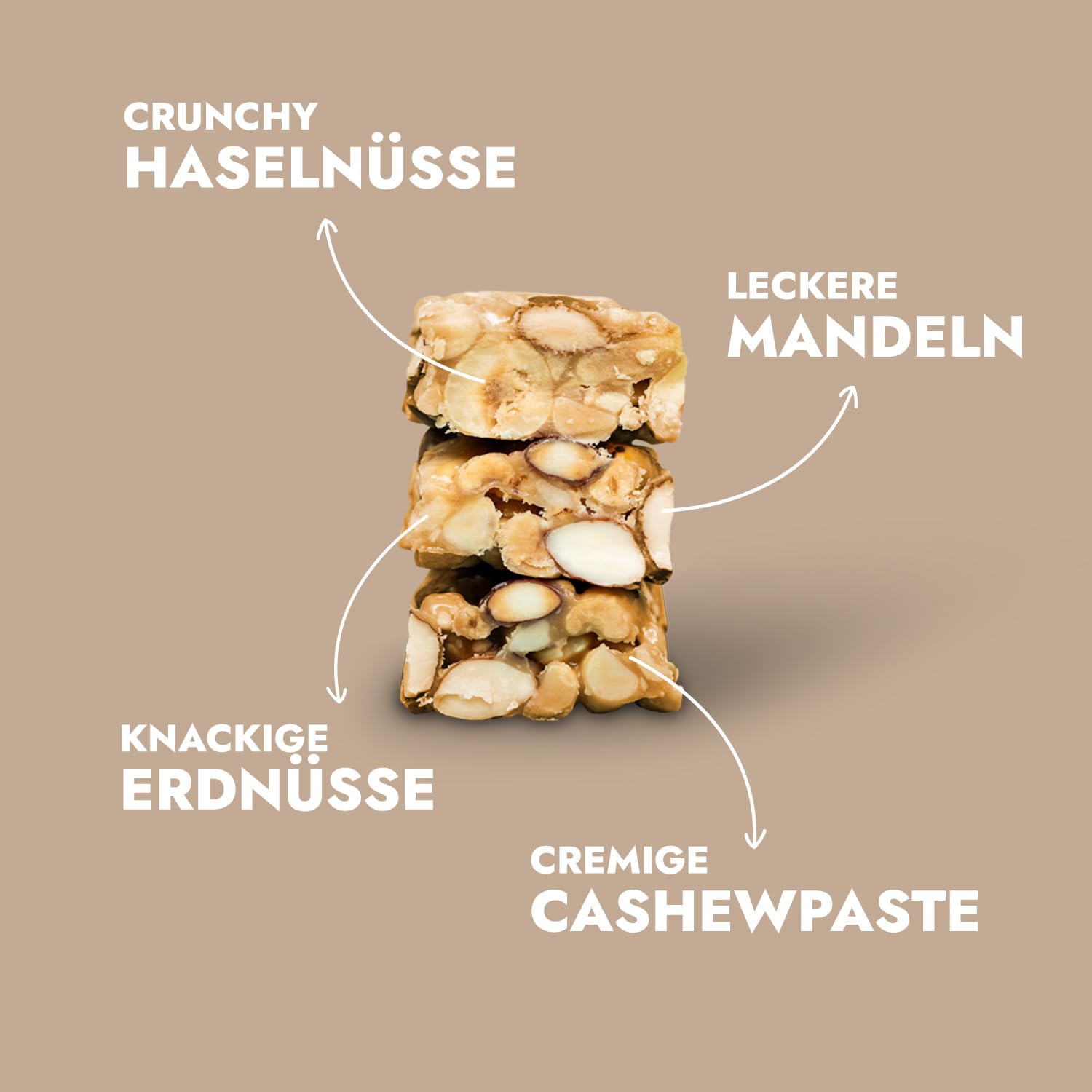 Health Yeah Bio Nussriegel – Entwickelt von Manuel Neuer – Premium Bio-Nussmischung mit Erdnüssen, Mandeln, Haselnüssen & Cashewpaste – Vegan, glutenfrei, ohne Zuckerzusatz – 12 x 40g