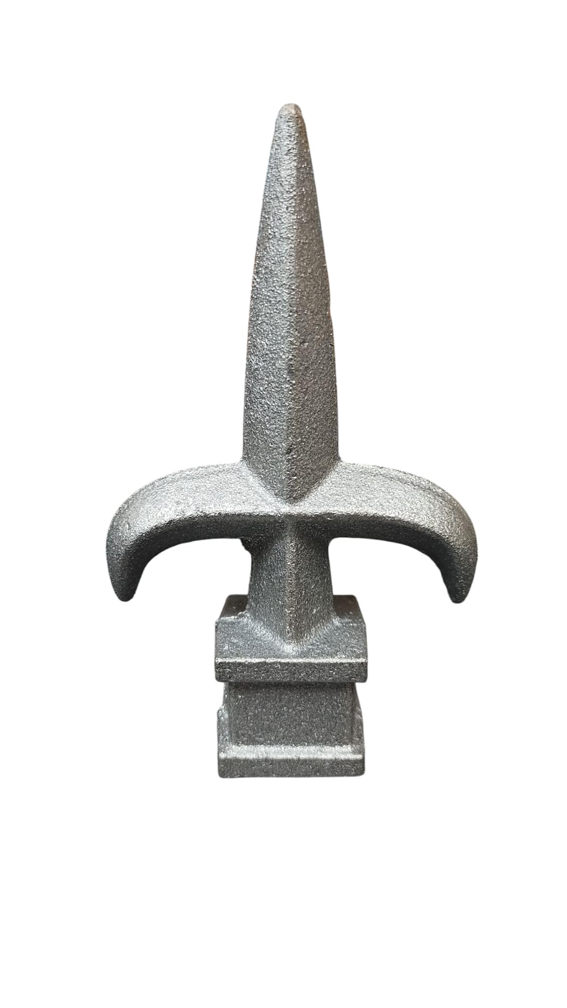 Cast Iron Fence Finials, Multiple Decorative Styles &amp; Sizes, 1/2" to 1" Inch Square and Round Spears, Fleur de Lis Design (1/2" Rocket SQ, 10)