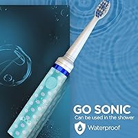 Vista 186 de Cepillo de dientes eléctrico Pop Sonic (plata metálica) – Cepillos de dientes de viaje con batería AAA Cepillos de dientes eléctricos para niños