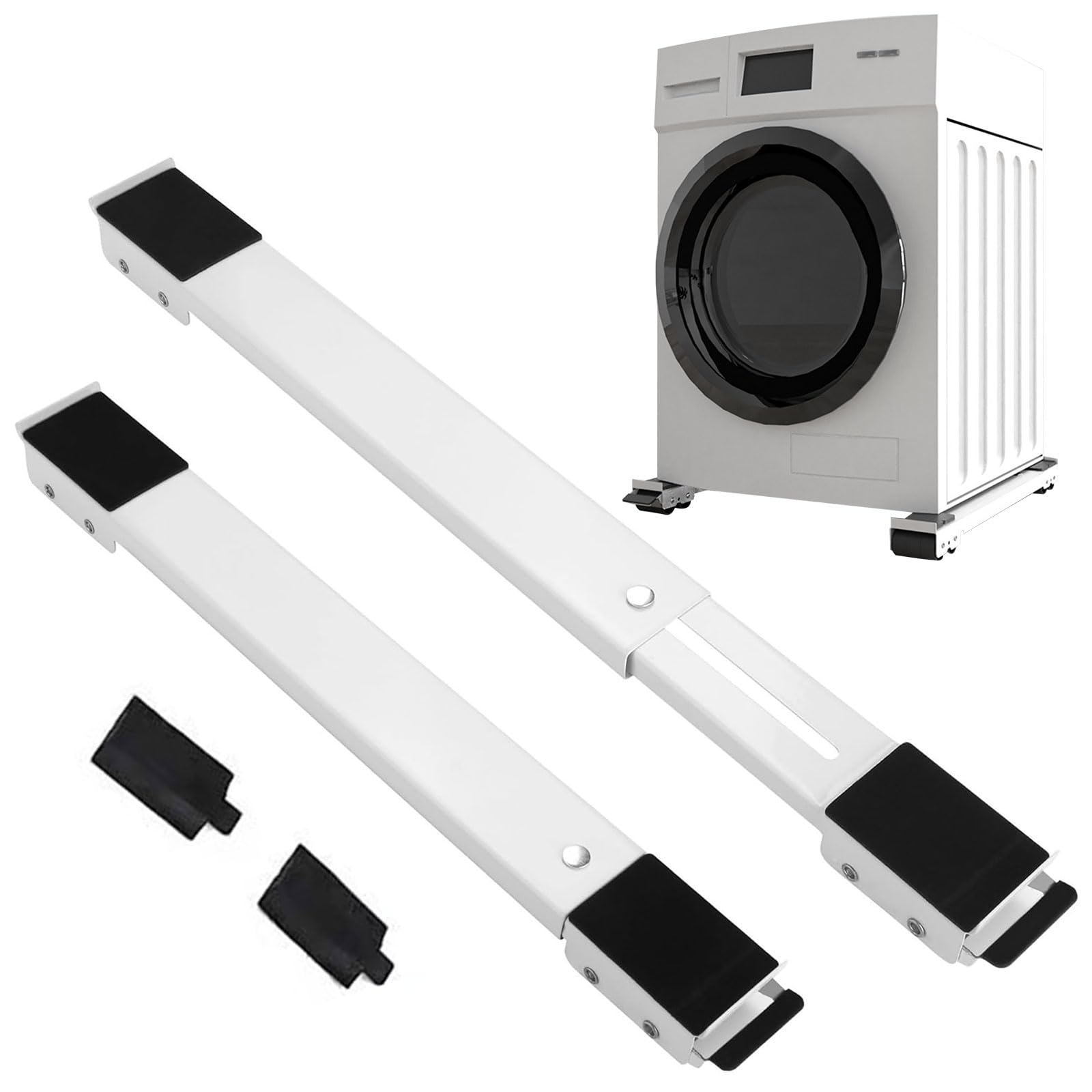 Waschmaschinen Untergestell,Furniture Mover,Washing Machine Stand,Möbeltransportrollen,Ausziehbarer Ständer für Trockner,Waschmaschinen Untergestell Transportroller bis zu 300 kg,46-71 cm Erweiterbar