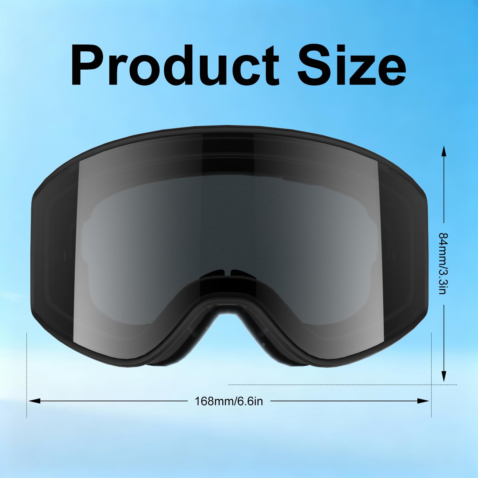 Gogle narciarskie dla dzieci, OTG, 100% ochrona przed promieniowaniem UV, gogle snowboardowe dla chłopców i dziewcząt, skutery śnieżne, psie zaprzęgi