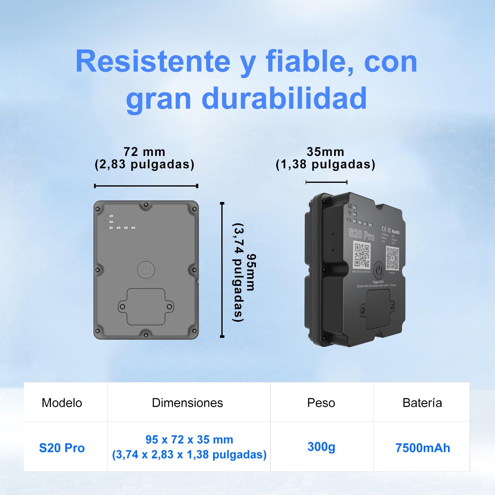 Rastreador GPS para vehículos, 100% Impermeable, magnético, 4G LTE, batería de Larga duración, Alcance de 2 a 7 Millas, Distancia ilimitada, Requiere suscripción, alertas múltiples, rastreador Oculto
