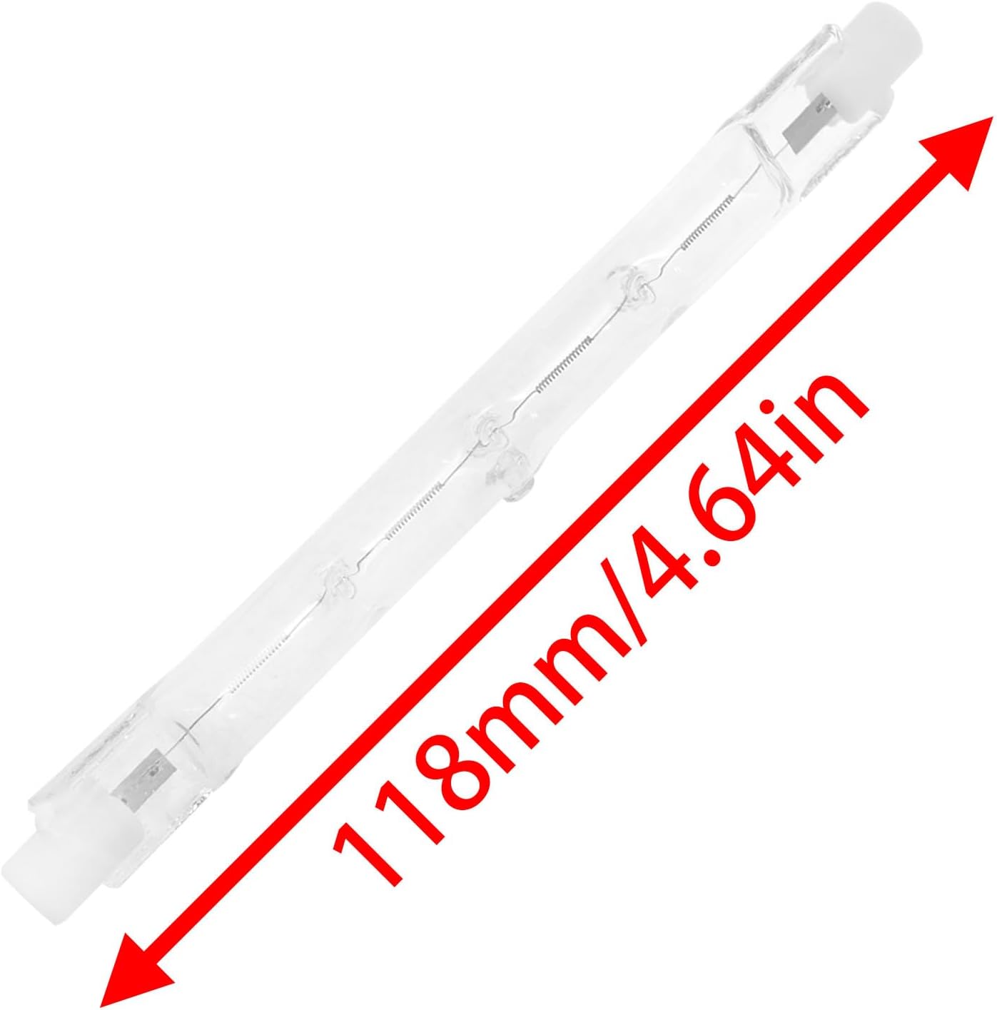 R7S 118mm Type T Light Bulb Halogen Light Bulbs Double Filament Flooded Halogen Tube Bulb for Working Landscape Lamp Floor Lamp 6PCS