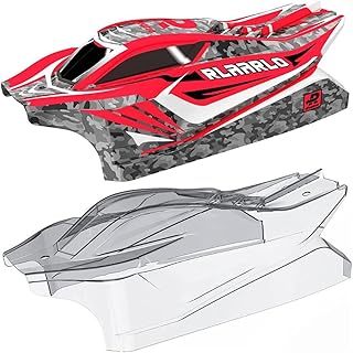 CROBOLL 1/14 PVC On Road Drift Car Body 2*PVC Car Body Shell RC Racing Car Accessories GTR- Red/Clear(DIY Painting) 4X4 Pre-Cut Body Pro-line Racing Coolplay Shell Pickup Truck Body