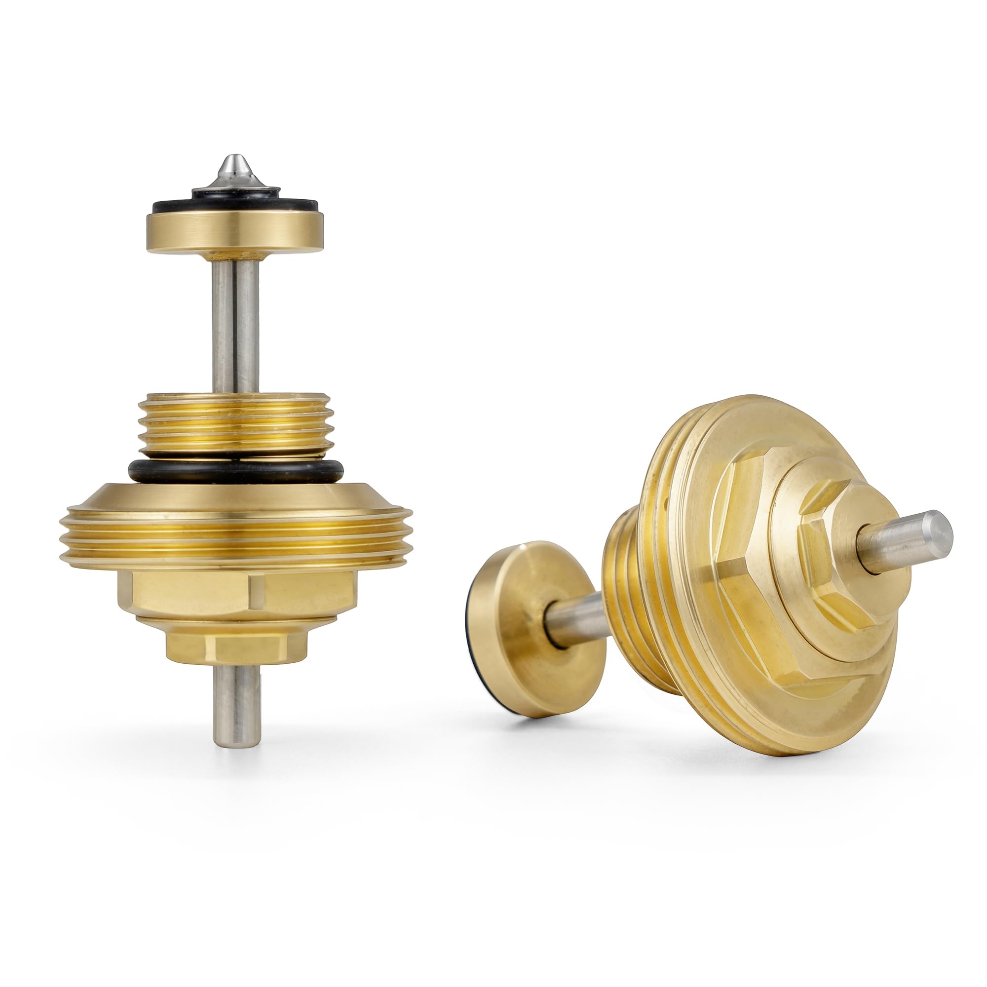 VANCOCO 1/2" Eck Vollweiß Thermostatventil + Rücklaufventil