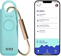 Vista 1 de She's Birdie - Birdie+ Alarma de seguridad personal inteligente para mujeres por mujeres-sirena fuerte, llavero, representante en vivo 247, alertas