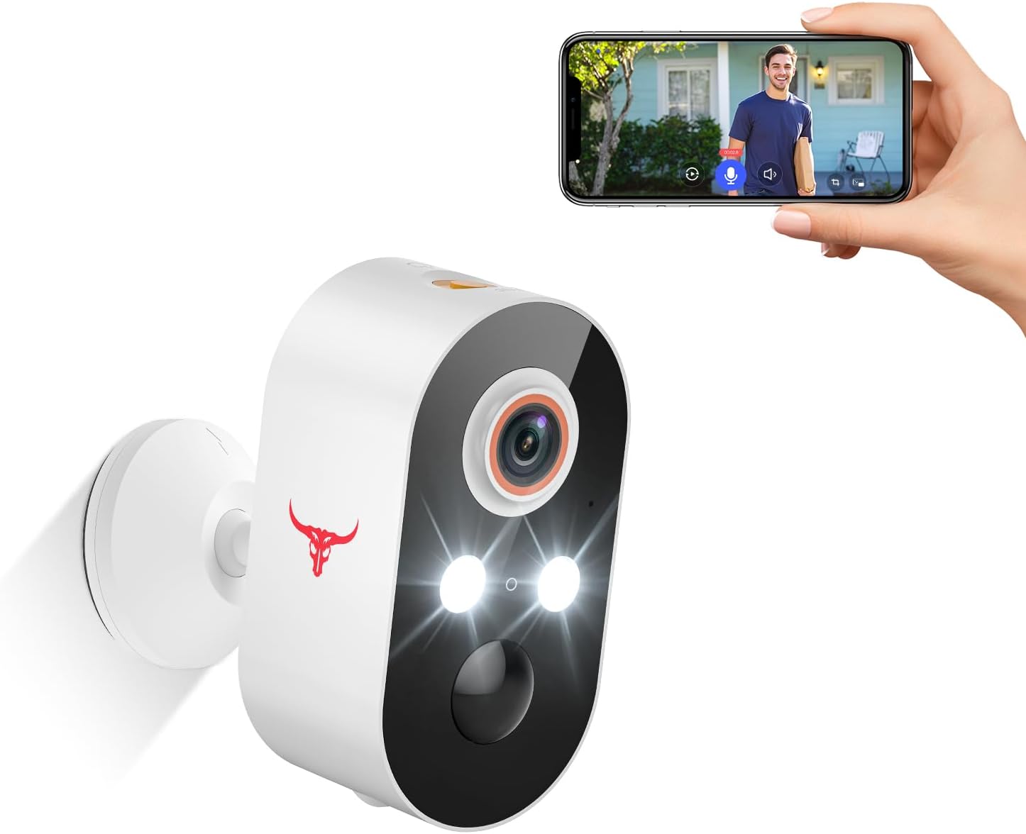 HopeFlex Security Camera Wireless, Human Detection, Live View, Cloud Storage,...