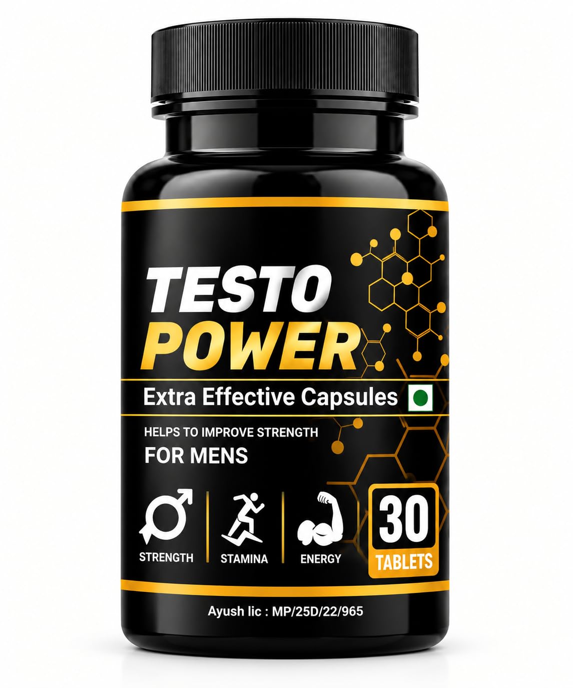 testo power – extra effective capsules for men | 30 tablets | helps improve strength, stamina & energy | ayurvedic formula | ayush licensed