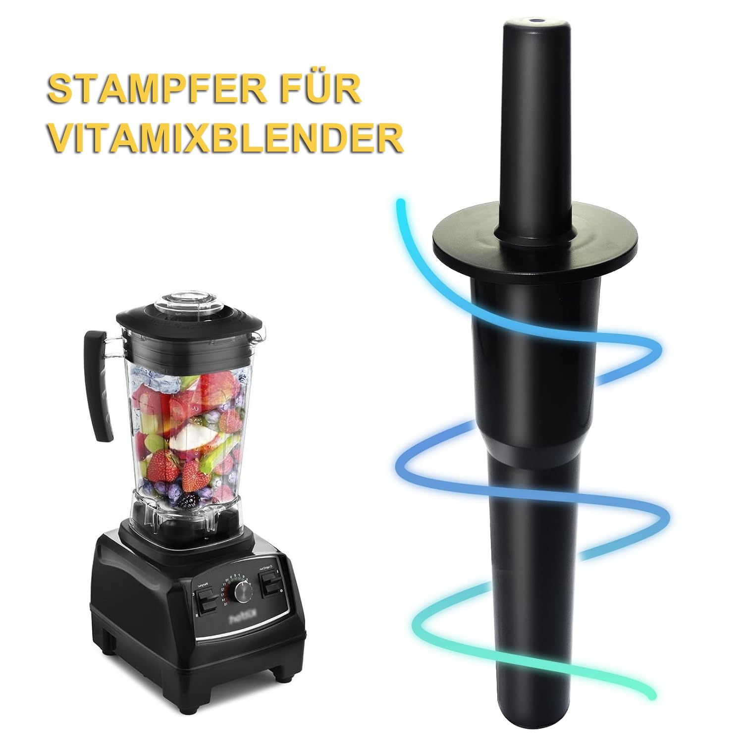 Tamper Tool akcesoria zamienne – plastikowy wkład – mikser stojący, ubijak części zamienne, popychacz do smoothie Maker