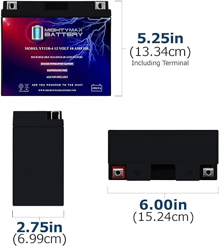 Miniatura 2 de YT12B-4 SLA 12V 10AH Batería para Ducati 1200CC Multistrada 2010-2012
