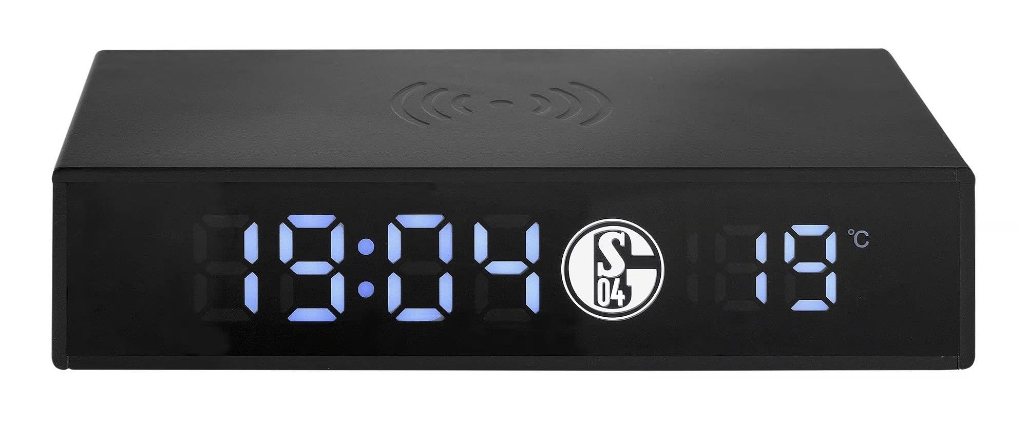 FC Schalke 04 Digital Wecker mit Ladefunktion + Aufkleber Wir