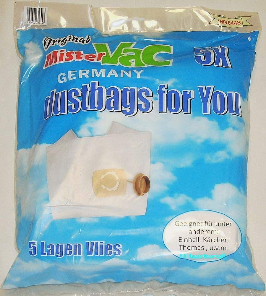 10er SET 5lagiges VLIES STAUBSAUGERBEUTEL geeignet für VAC AZ 9171875 / AZ9171875 VAC Boxer 20 VAC Classic 20 / Inox VAC Exxtra 300
