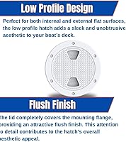 Vista 6 de SEAFLO Escotilla de inspección circular antideslizante blanca de 4" a 8" con cubierta desmontable