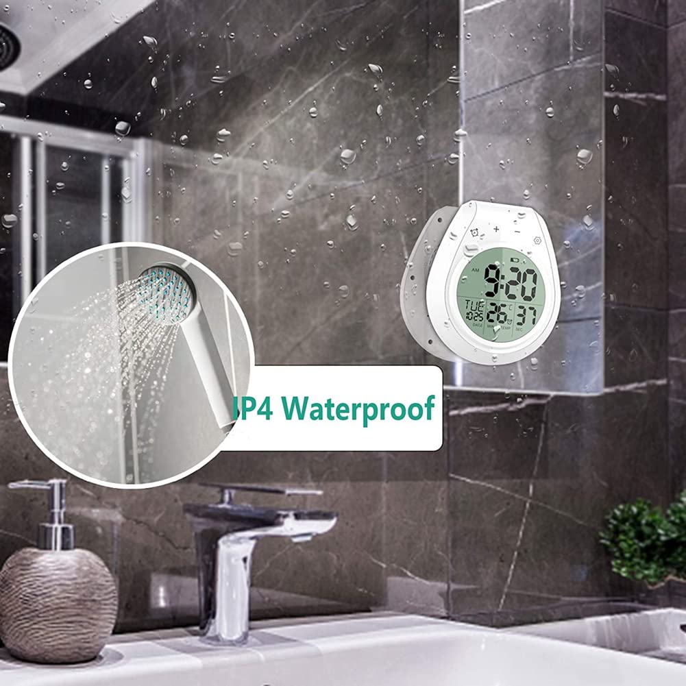Horloge LCD Tactile Horloge Thermomètre Hygromètre Salle De Bain