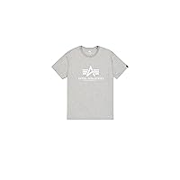 Alpha Industries Maglietta Basic Uomo Greyheather/White