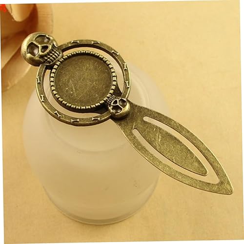 Miniatura 7 de EXCEART Bandeja circular para el cabello, bisel, base colgante antigua, bandeja redonda para servir, bandejas colgantes de bricolaje, marcapáginas,