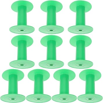 ARTIBETTER 10pcs Plastic Empty Spools Small Thread Bobbins Wire Winding Tool for Embroidery Yarn Cord Thread Wire Rope Chain