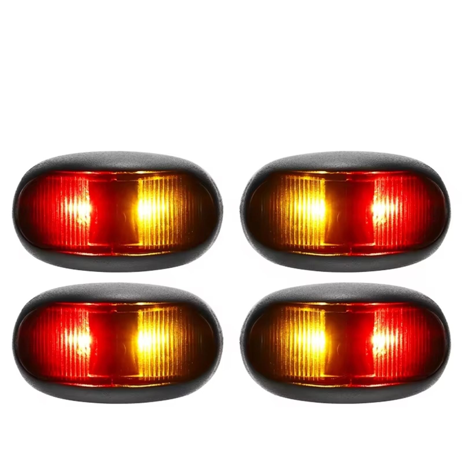 Marcador lateral 2 4 Luces LED Laterales Rojas Y Amarillas Para Camión Luz Trasera Advertencia Caravana Remolque Autobús Furgoneta Tractor Intermitentes Laterales(4pcs)
