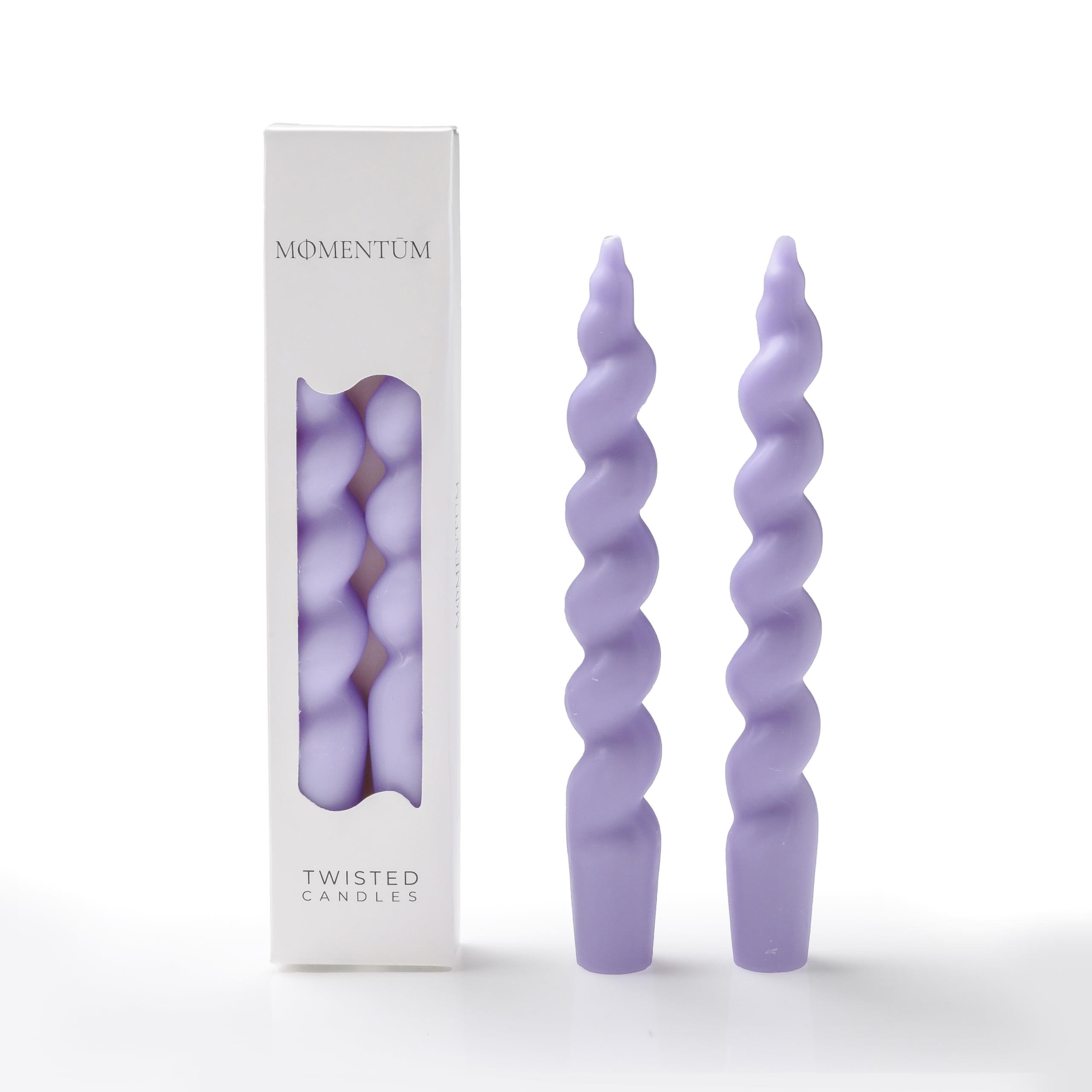 MOMENTUM® Pack 2 Velas de diseño - Velas Decorativas - Velas Aromáticas - Regalo original (Lila)