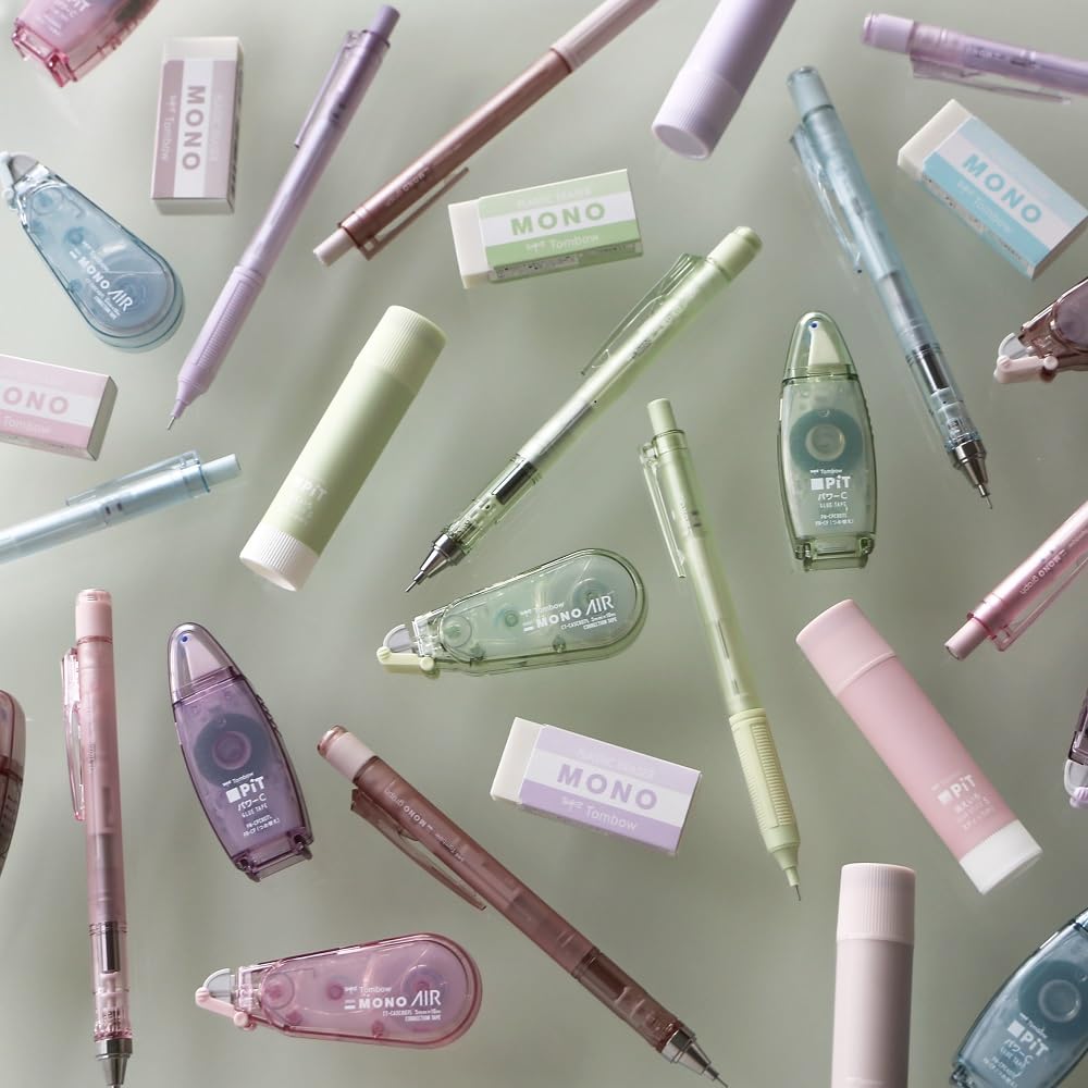 Amazon | トンボ鉛筆 MONO × PiT 文房具セット パステルグラス ブルー