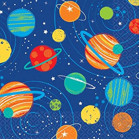 Amscan Blast Off Space Party Napkins Cover