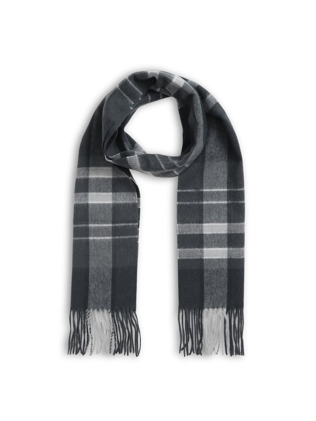 jack & jones Men Dark Grey Check Wool Scarf-picture-13