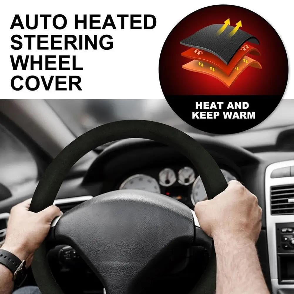 Funda Volante Cubierta Volante calefactable Tendencia Coche Cubierta Protector calefactado automático Volantes