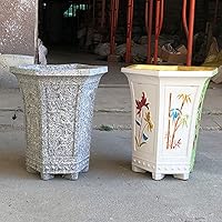 Vista 3 de HANABASS Moldes para macetas de hormigón para decoración del hogar, molde hexagonal para macetas de hormigón para plantas suculentas, resina epoxi