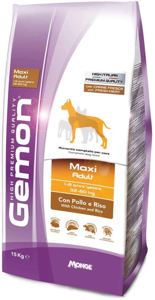 Gemon Maxi Adult Pollo 15Kg +Omaggio Brand Nutri (80 Strappi Nutri Poop)