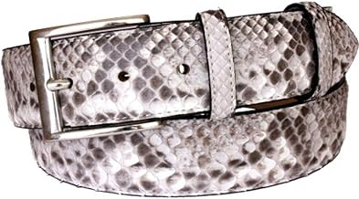 ESPERANTO Python Belt in Rock Colour with Natural Cowhide Lining - Height 4 cm