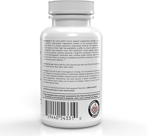 Miniatura 4 de Alivio del dolor de neuropatía, refuerzo clínico Fórmula avanzada de soporte a los nervios 120 cápsulas.