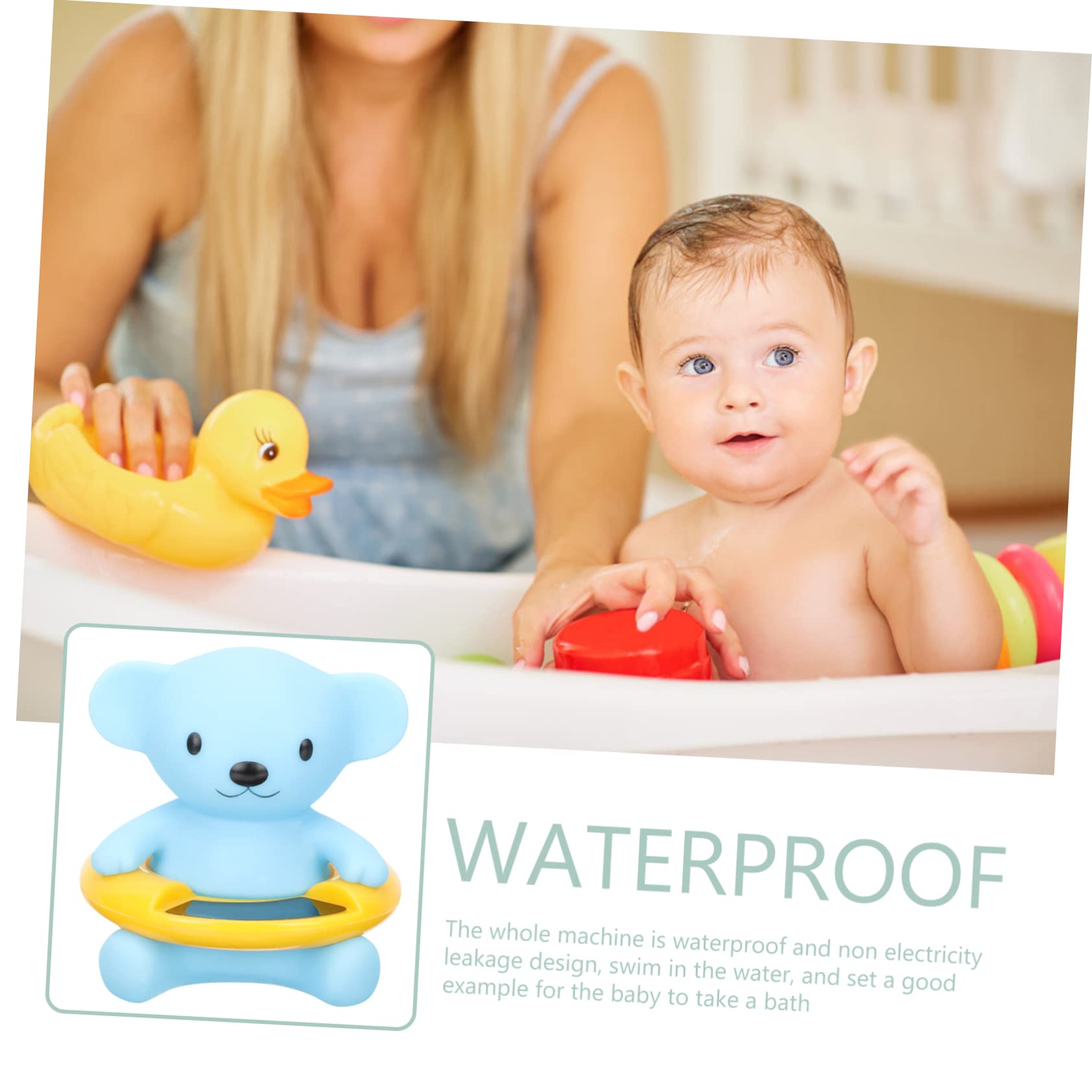 BESPORTBLE 2pezzi Termometro Da Bagno Elettronico Per Termometro Galleggiante Cartoon Per Misurare La Temperatura Piscina e Bagnetto Design Forma Di Orsetto Misurazione Precisa e Veloce Per