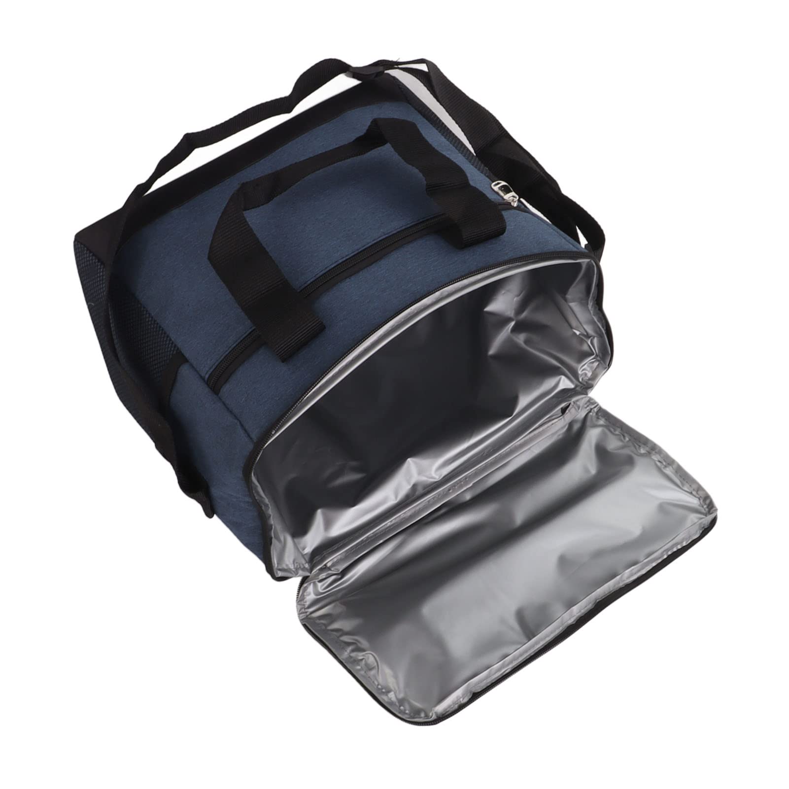 Bolsa Térmica Plegable, Bolsa Térmica Aislante de Tela Oxford de 15 L con Forro de PEVA, Diseño a Prueba de Fugas, Correa Ajustable, Bolsillo Frontal para Picnic, Playa, Camping, Oficina,