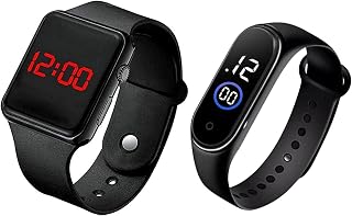 FLYCON 2023 NEW Digital Dial Waterproof Stylish and Fashionable Wrist Smart Watch LED Band for Kids, Colorful Cartoon Char... Price In India