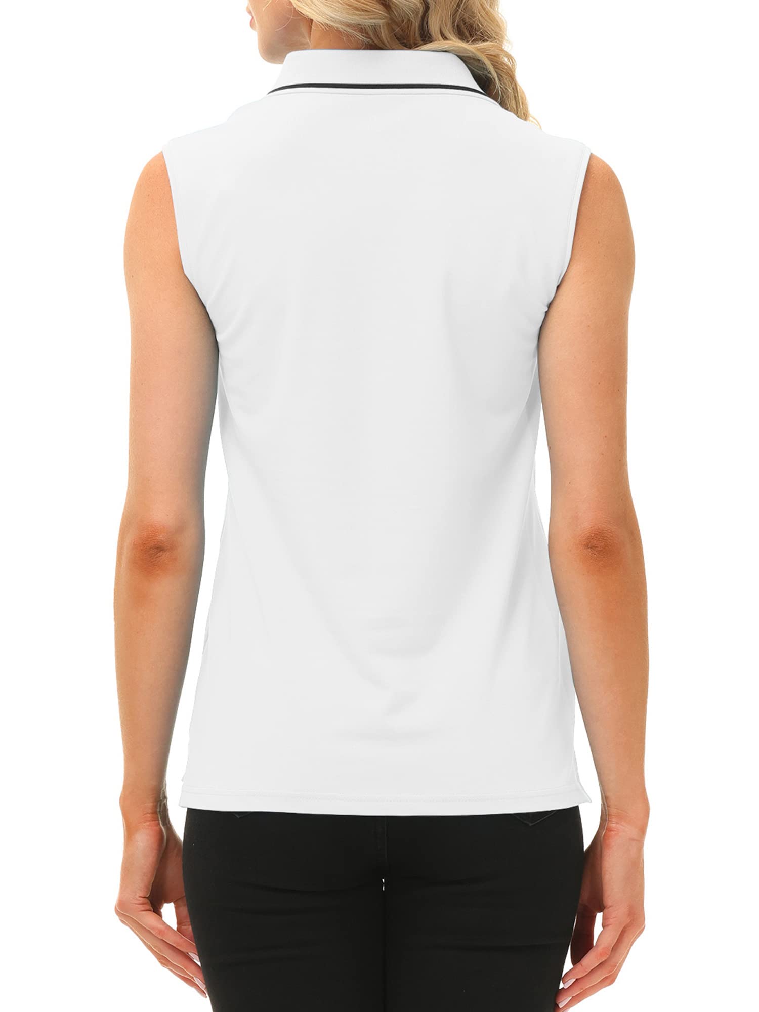 MoFiz Polo Femme sans Manches Travail Sport Shirt d'été Respirant Tennis Golf Tops