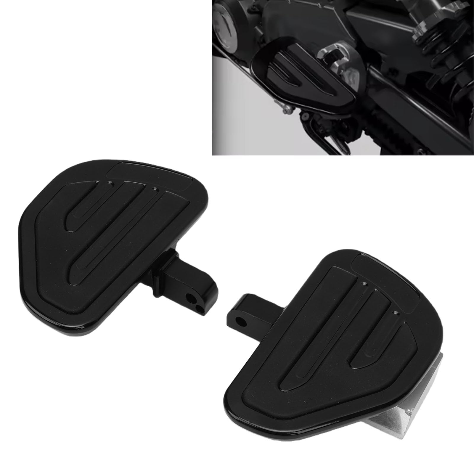 Asixxsix Pedane Moto, Poggiapiedi Passeggero Posteriore in Metallo con Ampio Pedale Antiscivolo per Indian Scouts Bobber 2015 2025 Sixty 2016 2025