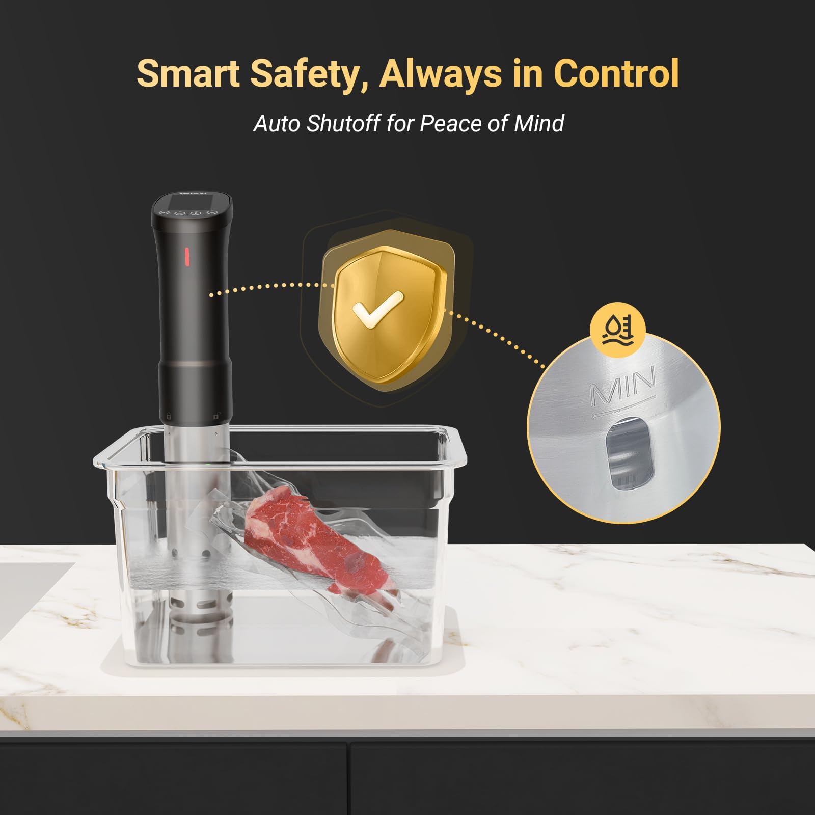 INKBIRD 2.4G Wifi Sous Vide Cooker ISV-200W, 1000W Sous Vide Machine, Remote Control Immersion Circulator with APP Recipes Timer Alarm Mobile Notification 3D Water Heating Ultra-Quiet
