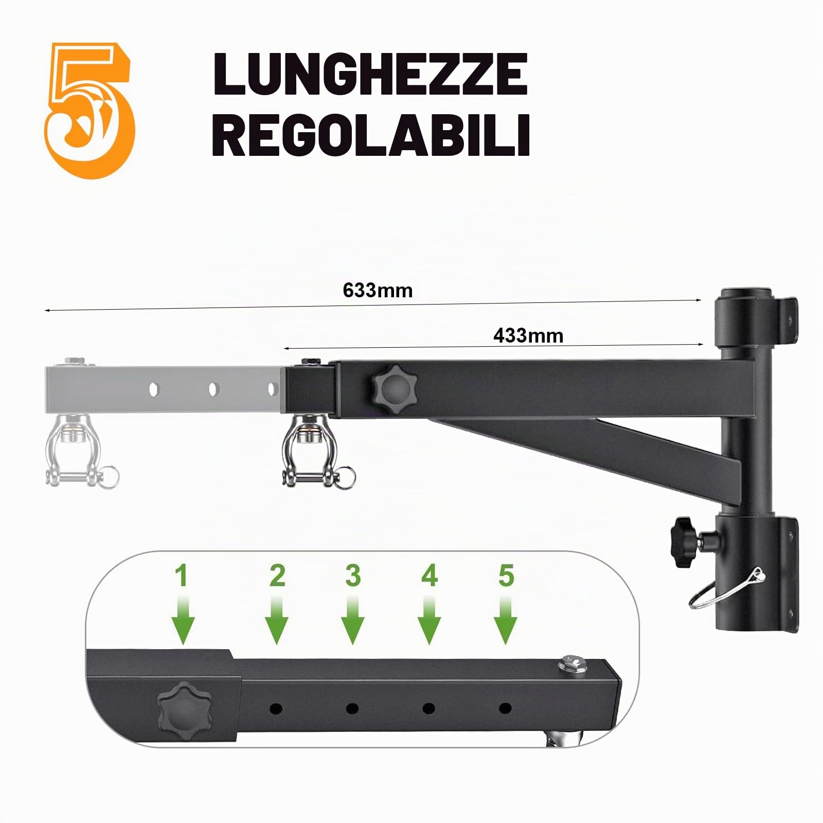 Supporto Sacco da Boxe, Regolabile 43-63 cm Staffa per Sacco da Boxe, per Sacco da Boxe, Sacco da Muay Thai, Boxe Allenamento, Boxio, Allenamento Fitness