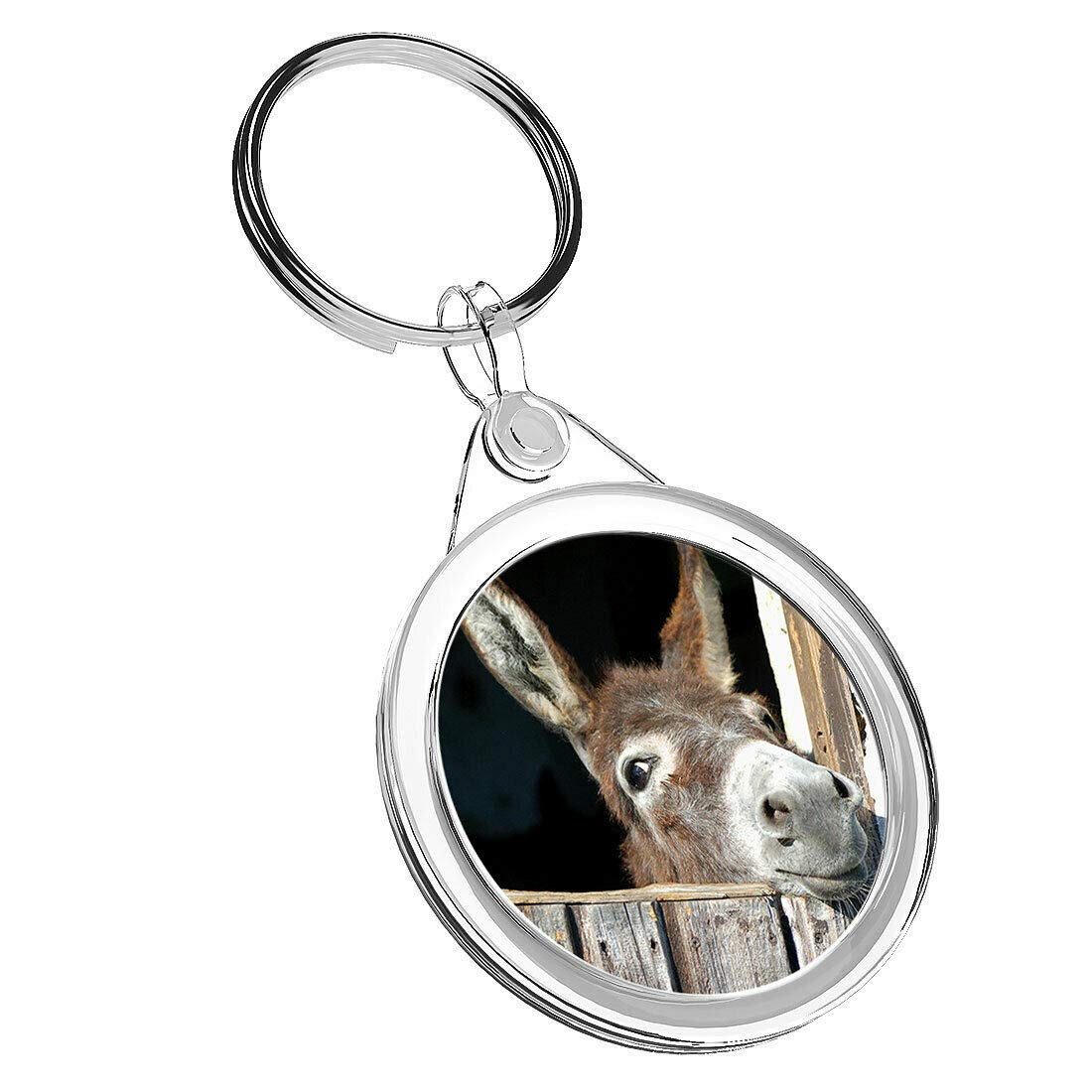 Destination Vinyl Keyrings Unisex Kids Multi 1 X Funny Donkey Farm Horse - Keyring Ir02 Mum Dad Kids Birthday #8260