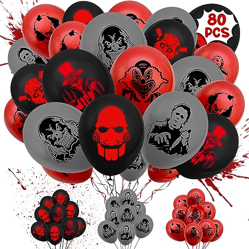 80PCS Classic Horror Movie Character Party Decorations - Hallowee...