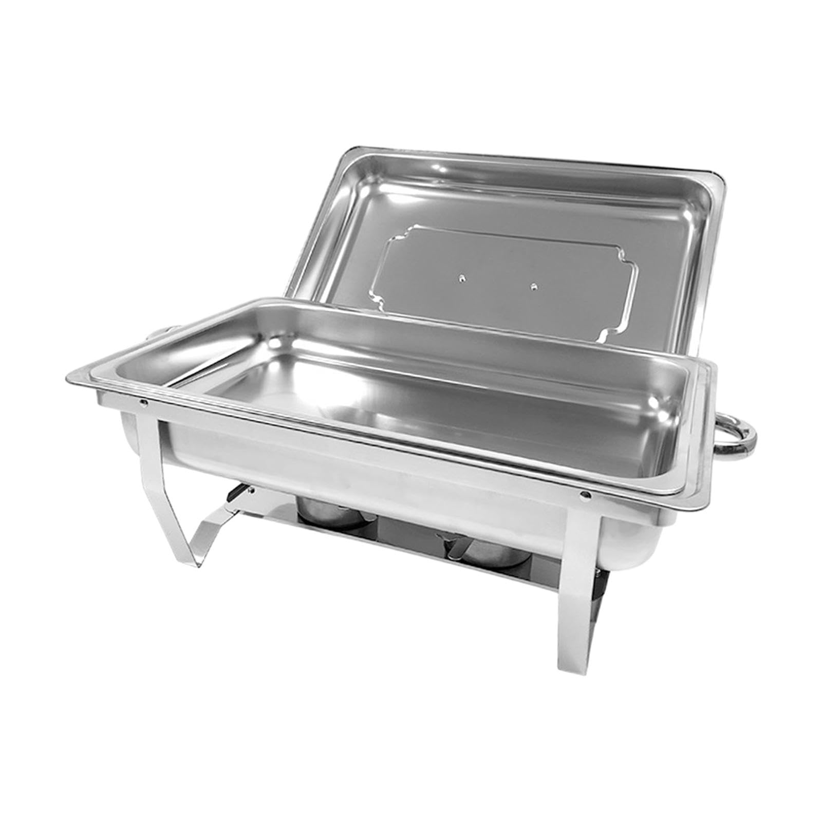 Juego de Calentadores de Alimentos para Buffet con Marco, Bandeja Rectangular para Alimentos, Ideal para Fiestas, Y, Rejilla única, Individual